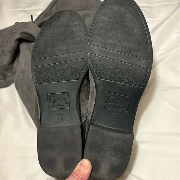 Circus Sam Edelman Peyton Stretch Over-The-Knee Boot Grey  SZ 7.5 Suede - Picture 6 of 11